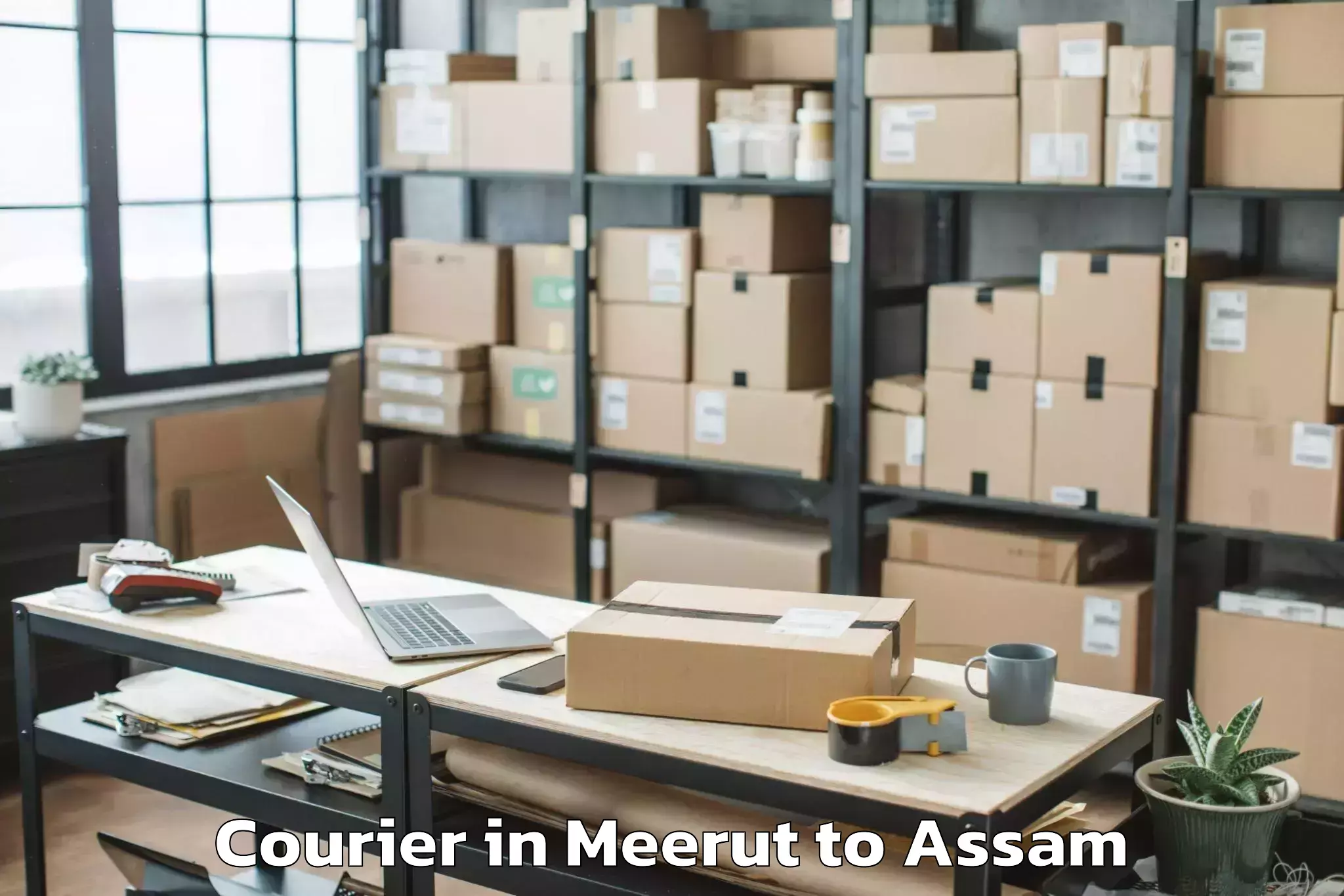 Book Meerut to Morigaon Courier